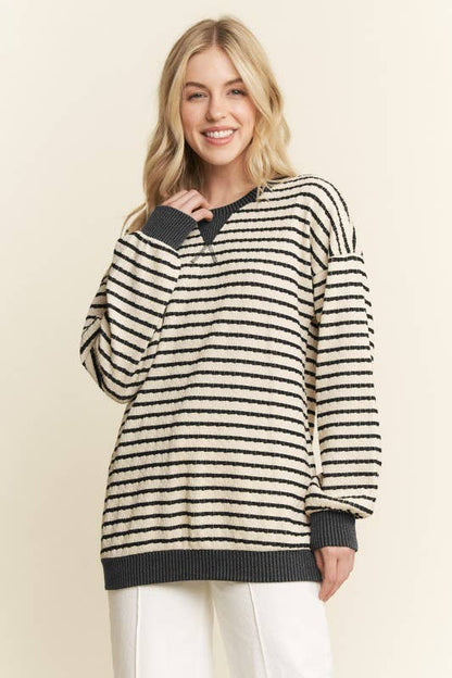 LONG SLEEVE STRIPE TOP