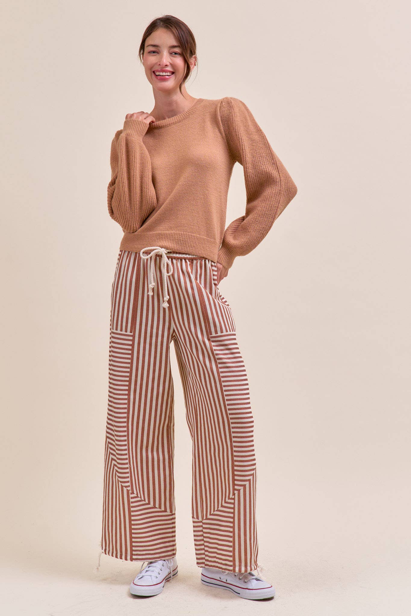 Striped Parachute Pants