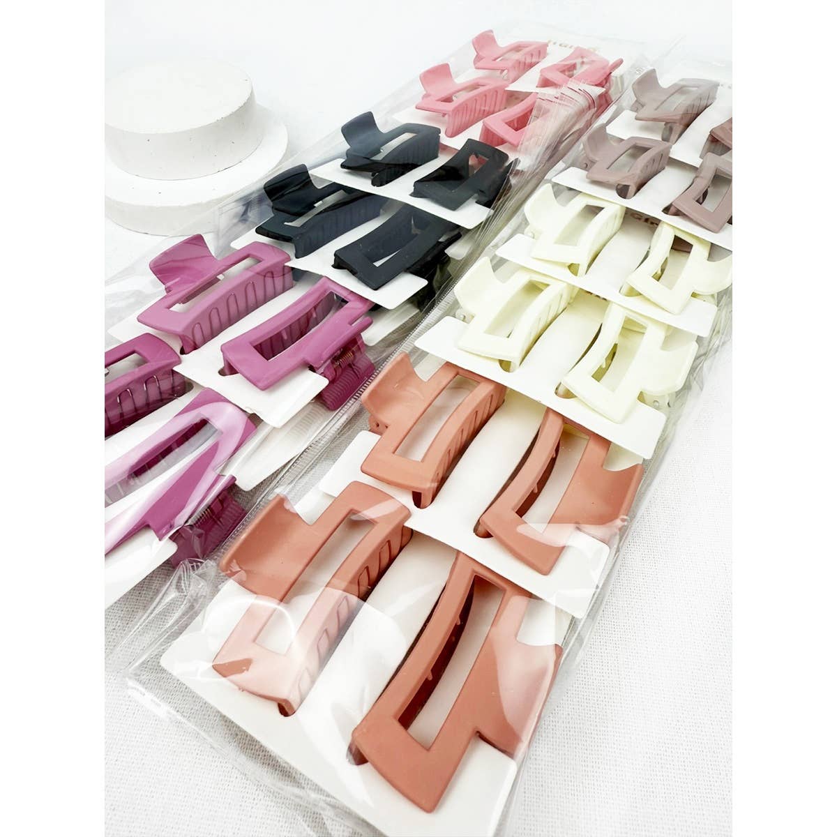 24-pcs Medium Cut Out Rectangle Hair Claw