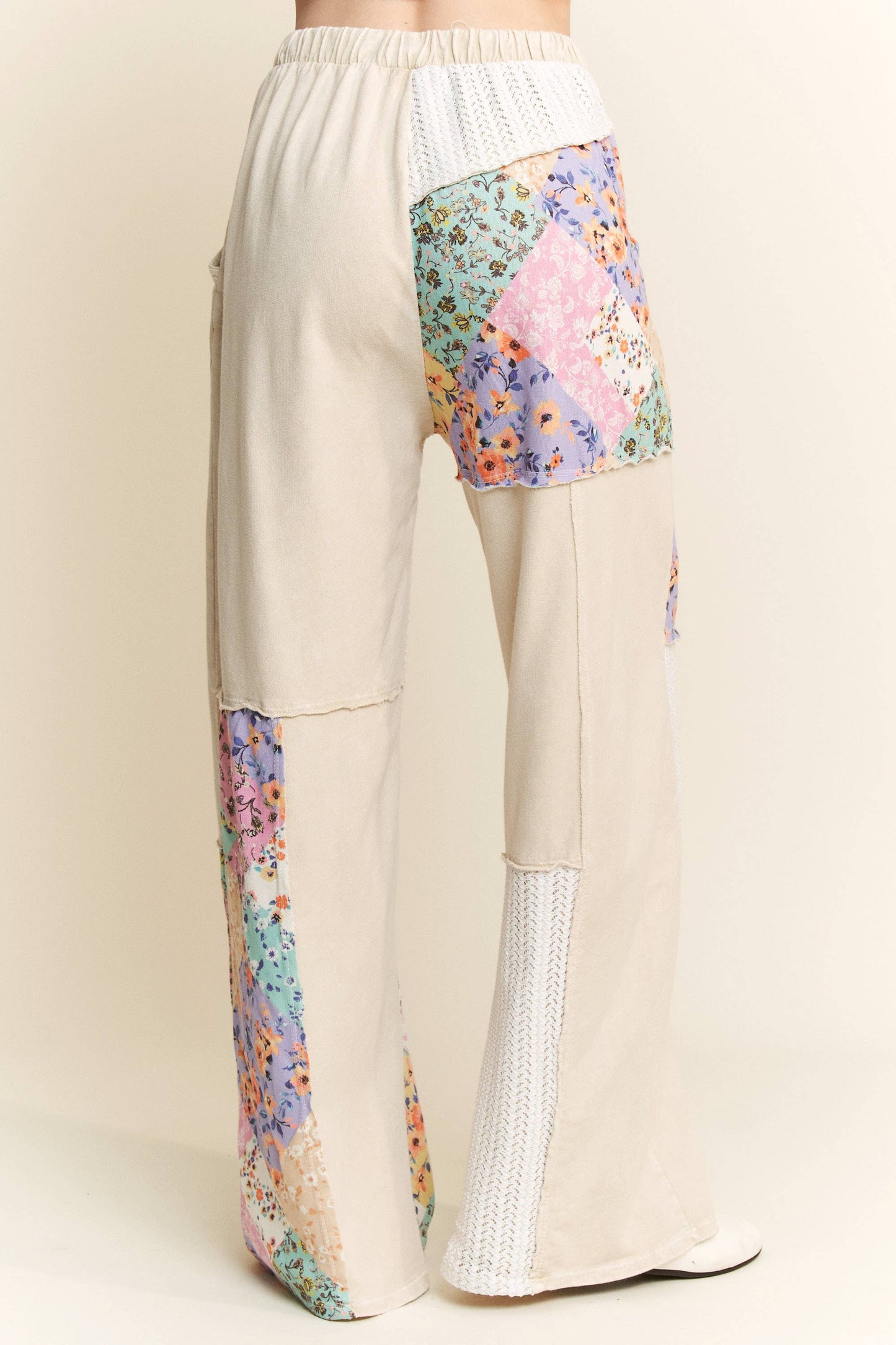Floral Patch Boho Pants