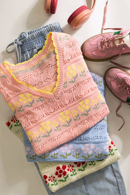 Floral Knit Sweater