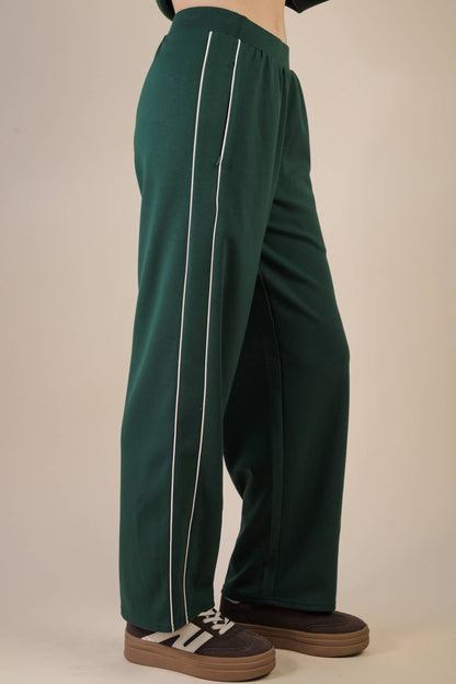Wide Leg Scuba Sweat Pants