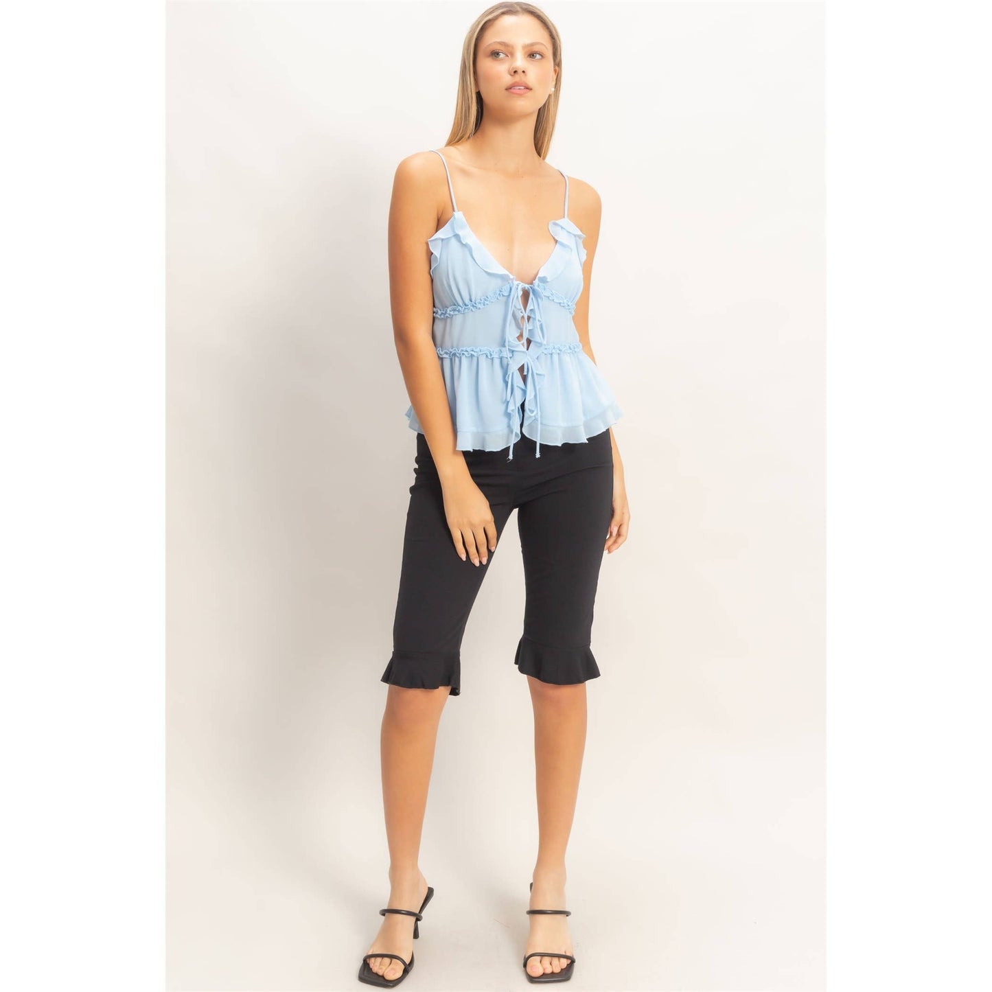 Tiered Tie-Front Top