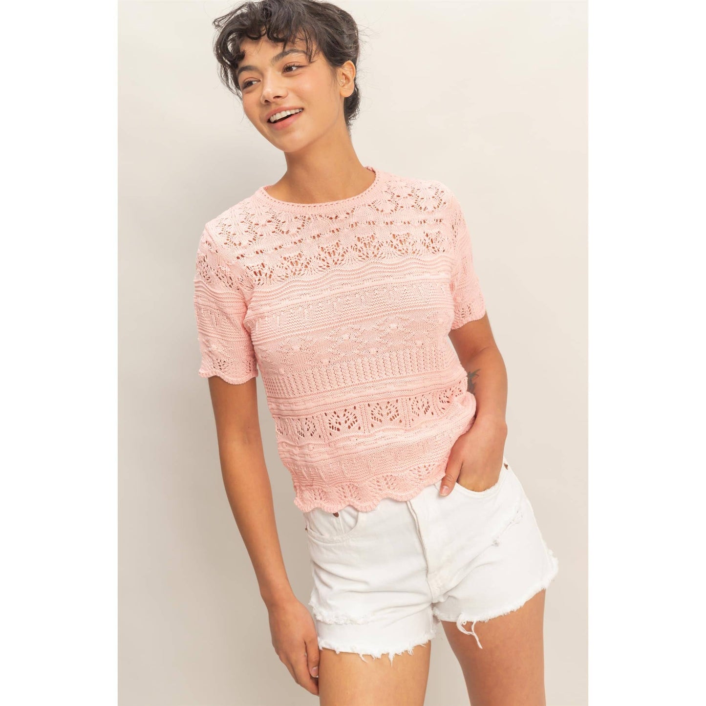 Textured Knit Top