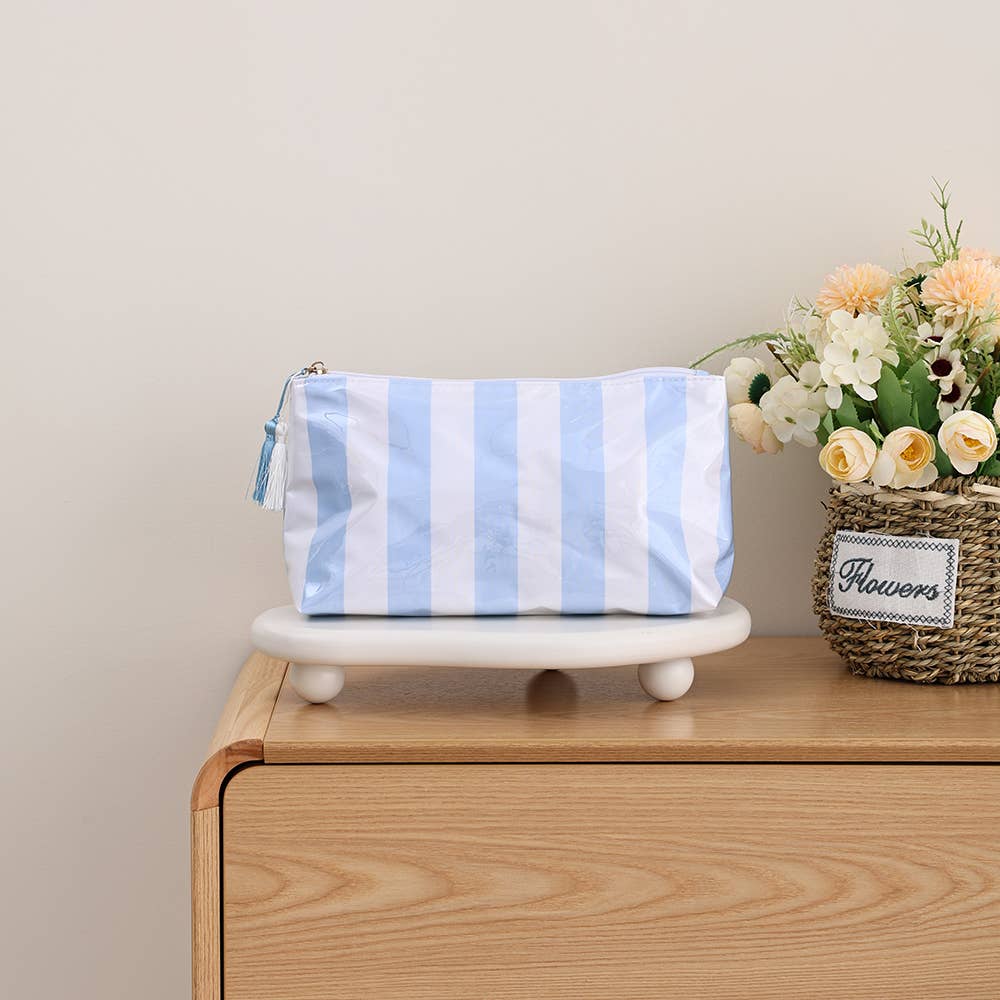 Waterproof Cosmetic Case PVC Make up Bag Fun Stripes