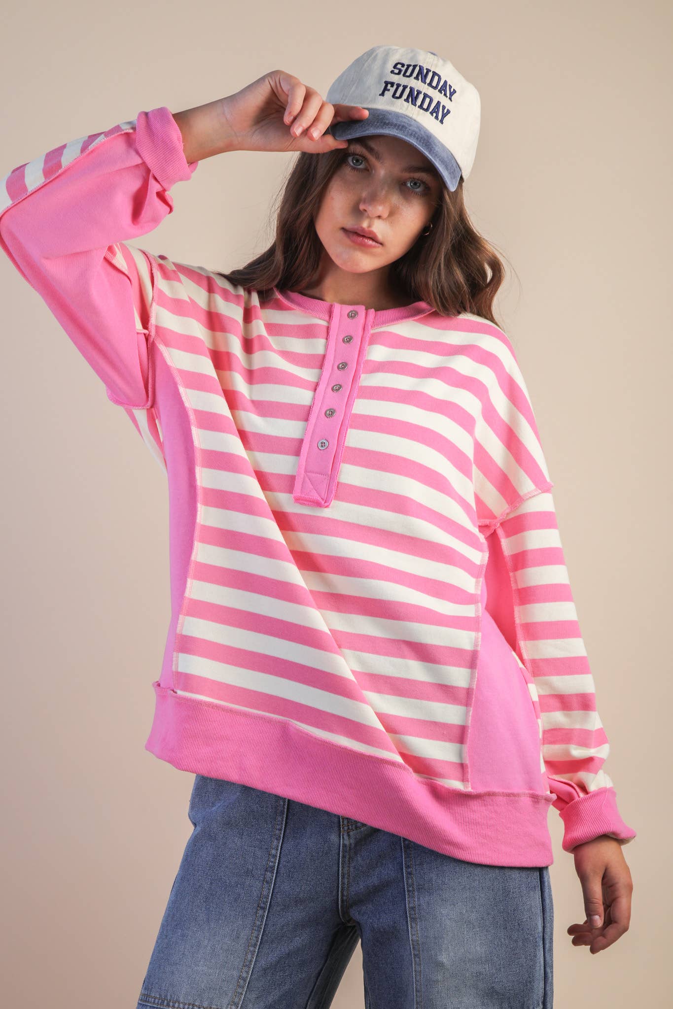 Oversized Striped Top