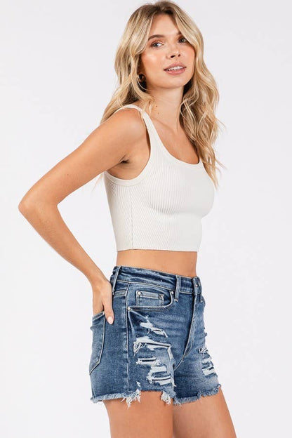 Petra HIGH RISE PATCHED SHORTS
