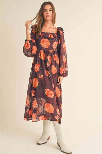 Ruffle Floral Dress