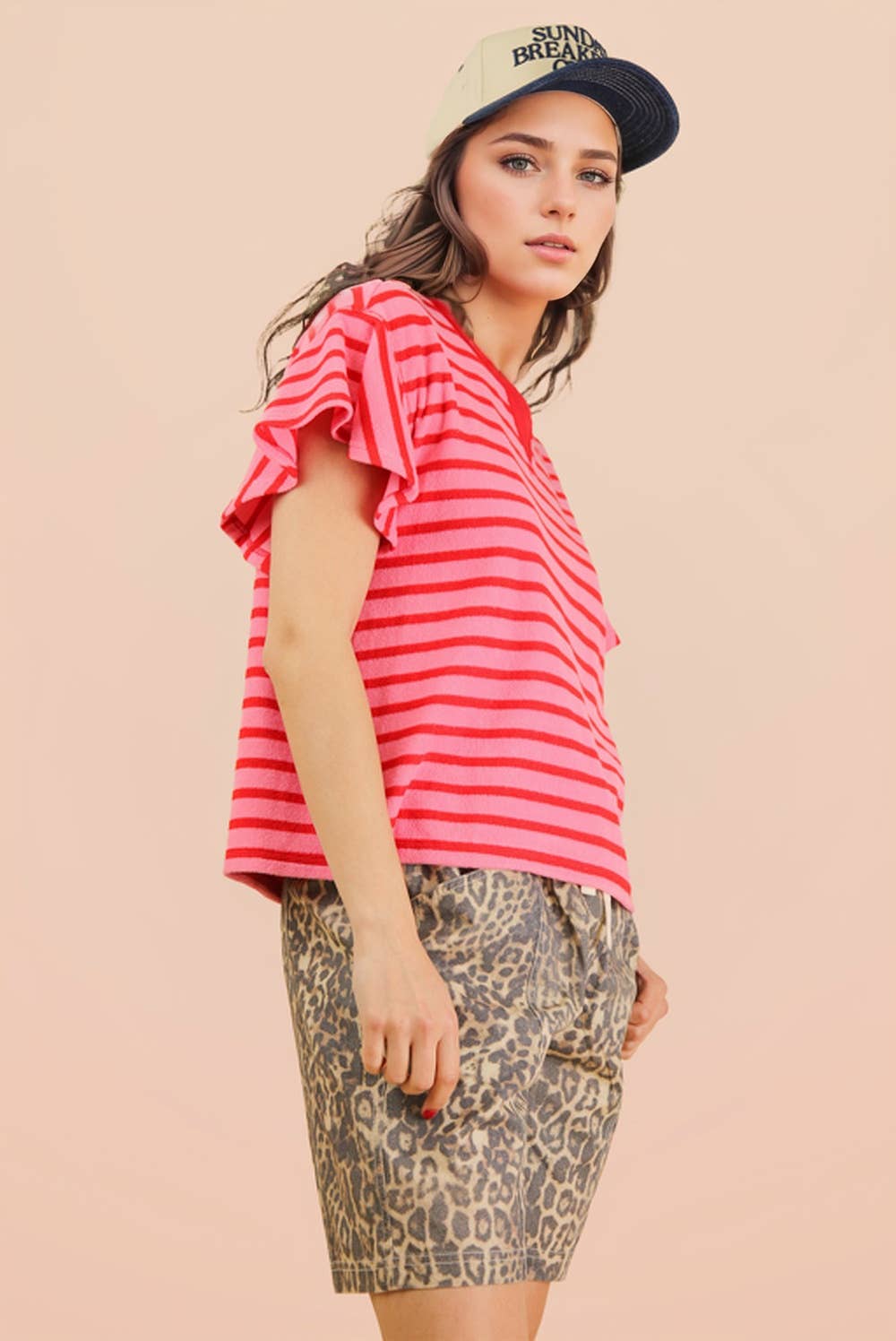 Oversized Casual Stripe Knit Top