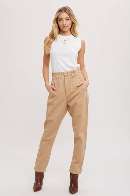 HIGH NECK SLEEVELESS KNIT TOP