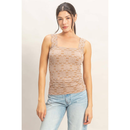 Floral Square Neck Top
