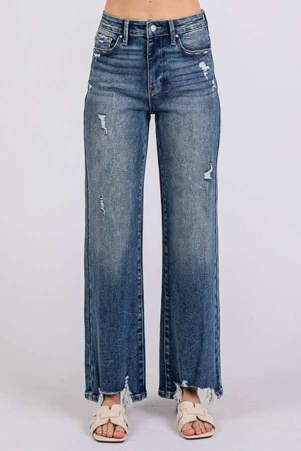 Petra High Rise Slim Wide Leg Jean