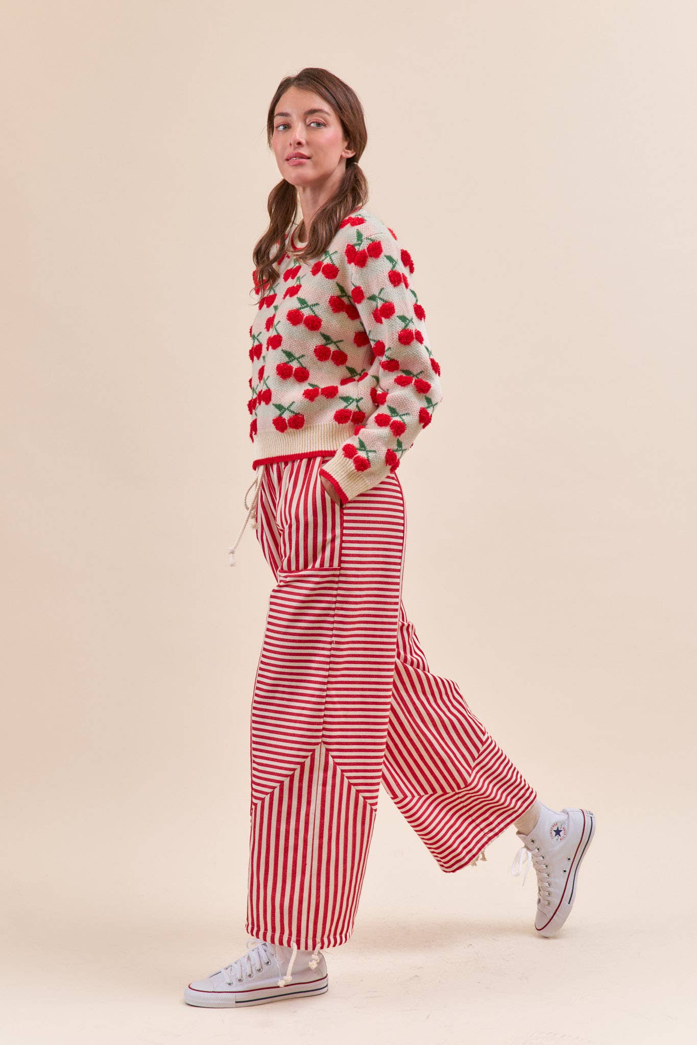 Striped Parachute Pants