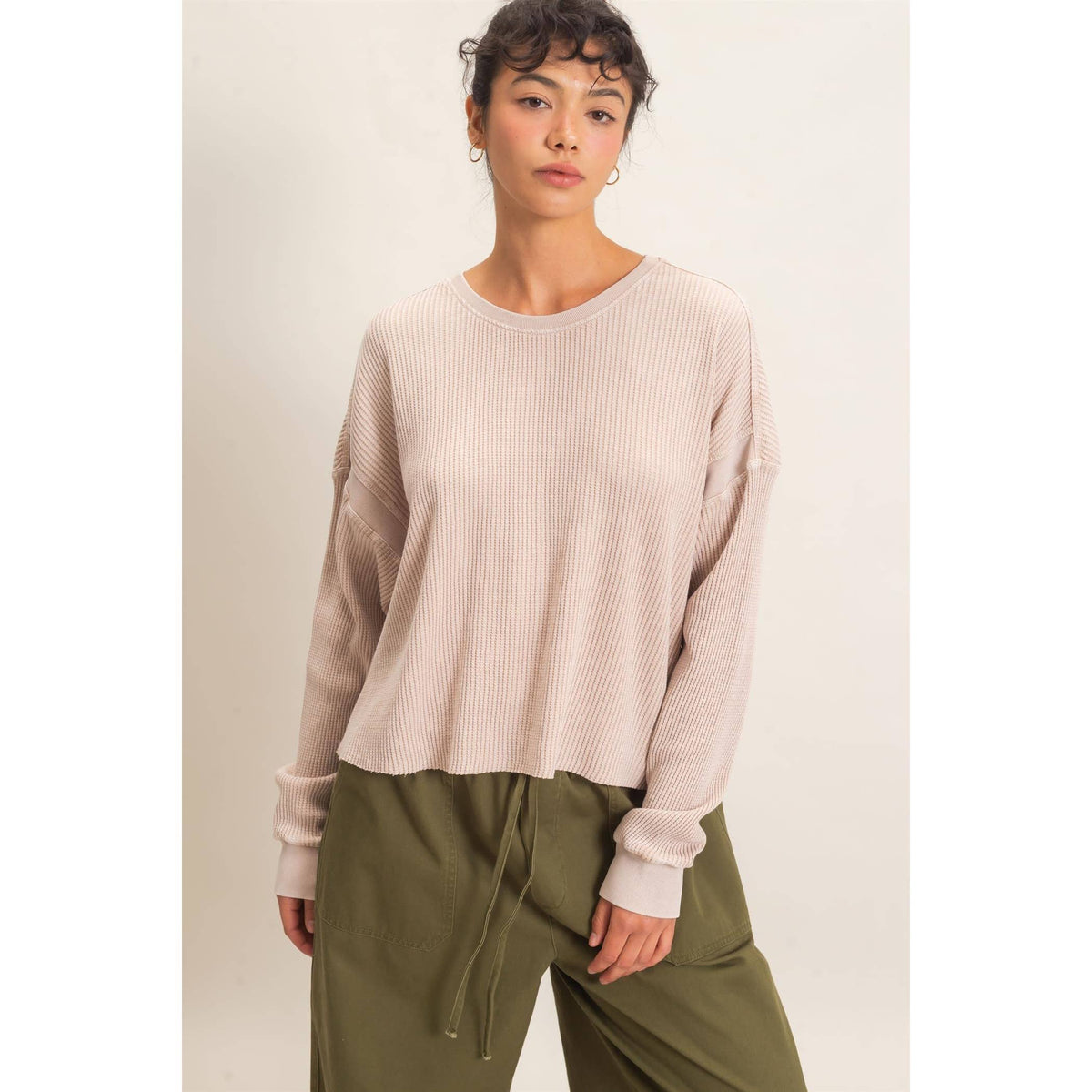 Waffle Open Back Top