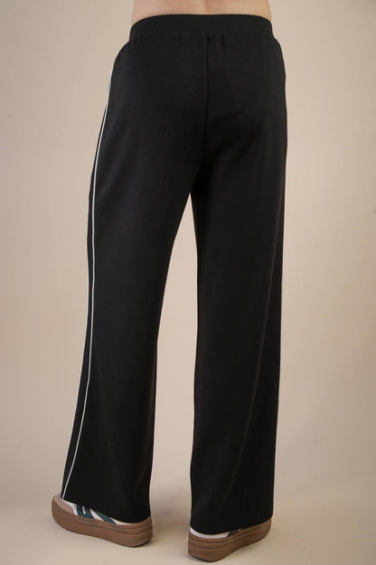 Wide Leg Scuba Sweat Pants