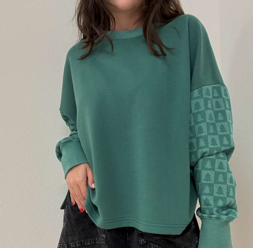 Day Off Pullover - Holiday Tree (Green)