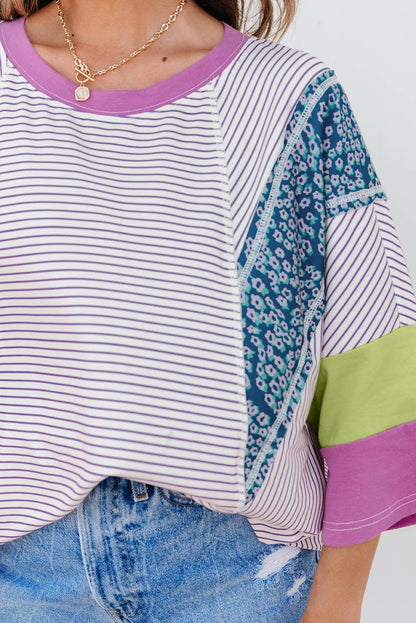 Stripe Floral Top