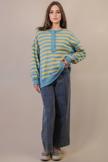 Oversized Striped Top