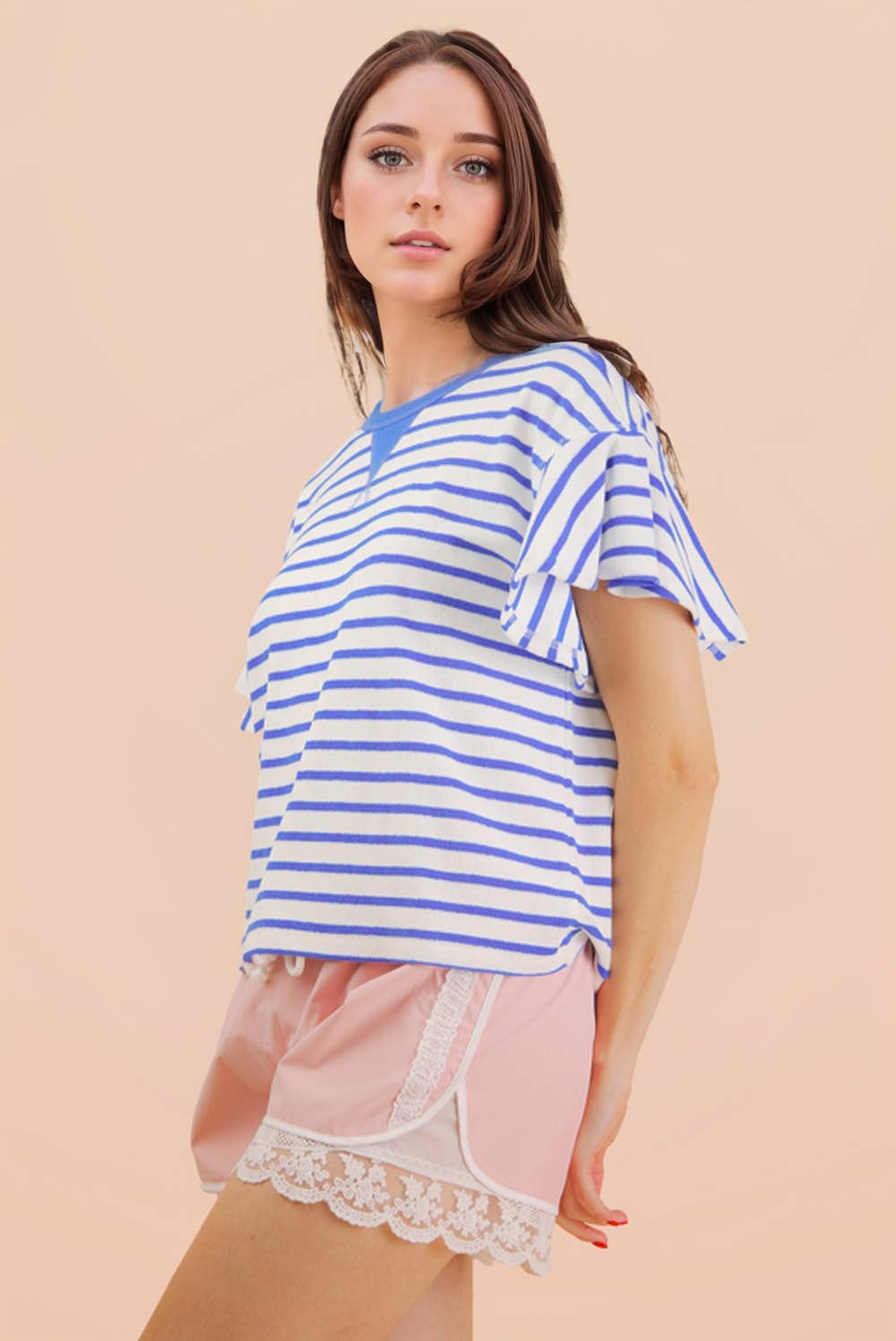 Oversized Casual Stripe Knit Top