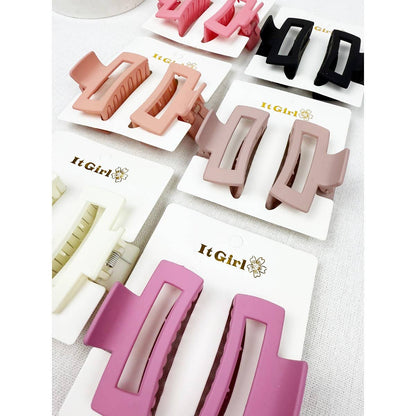 24-pcs Medium Cut Out Rectangle Hair Claw