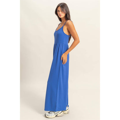 Scoop Neck Sleeveless Wide Leg Jumpsuit