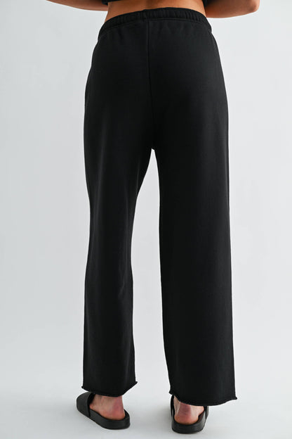 Wide-Leg Fleece Pants
