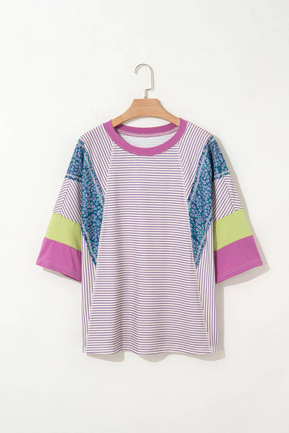 Stripe Floral Top