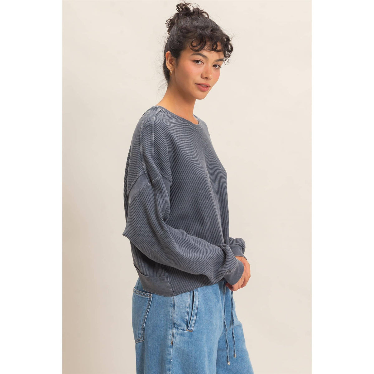 Waffle Open Back Top