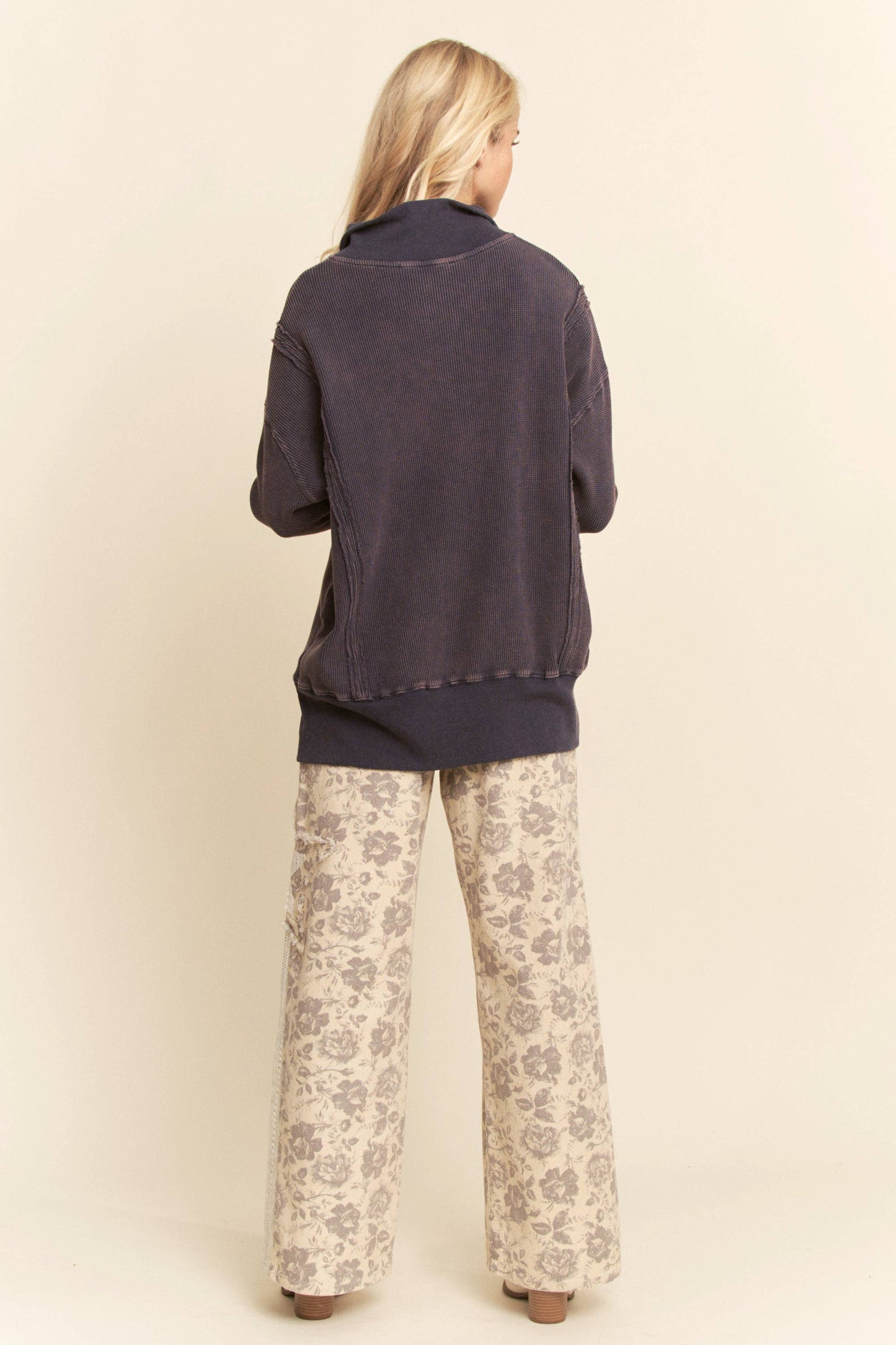 FLORAL PATCHWORK PANTS