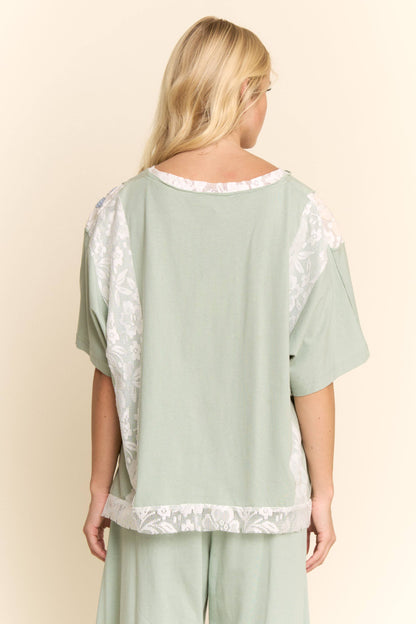FLORAL PATCHWORK TOP