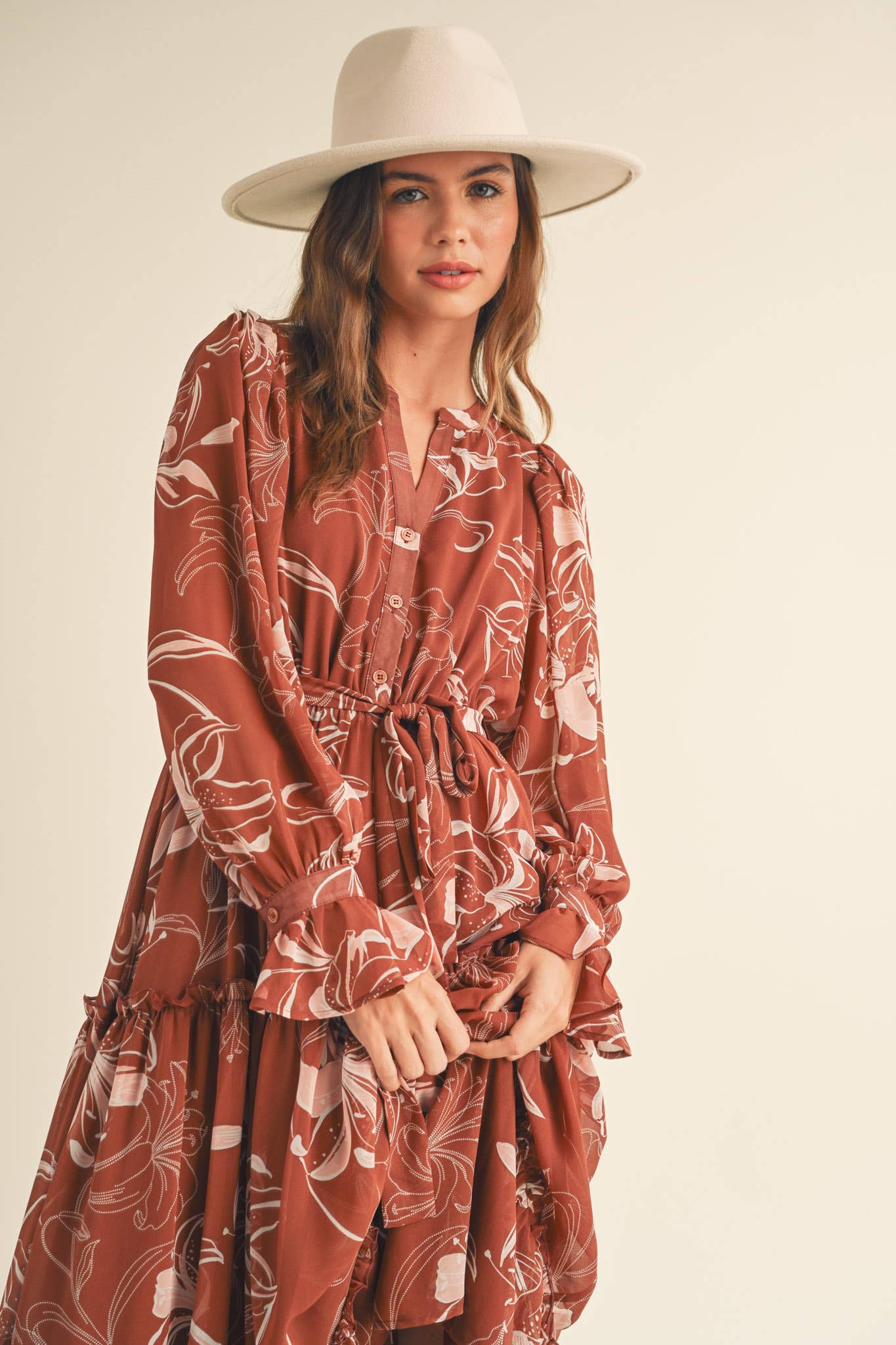 Floral Print Tie Dress