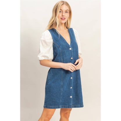 Button Down Denim Dress