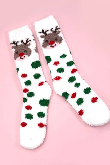 Fuzzy Christmas Socks