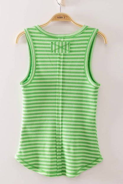 Striped Button Down Tank