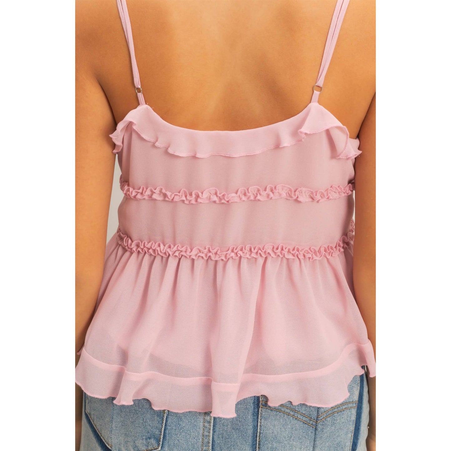 Tiered Tie-Front Top