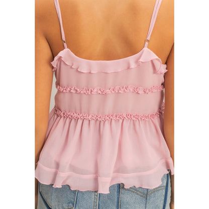 Tiered Tie-Front Top