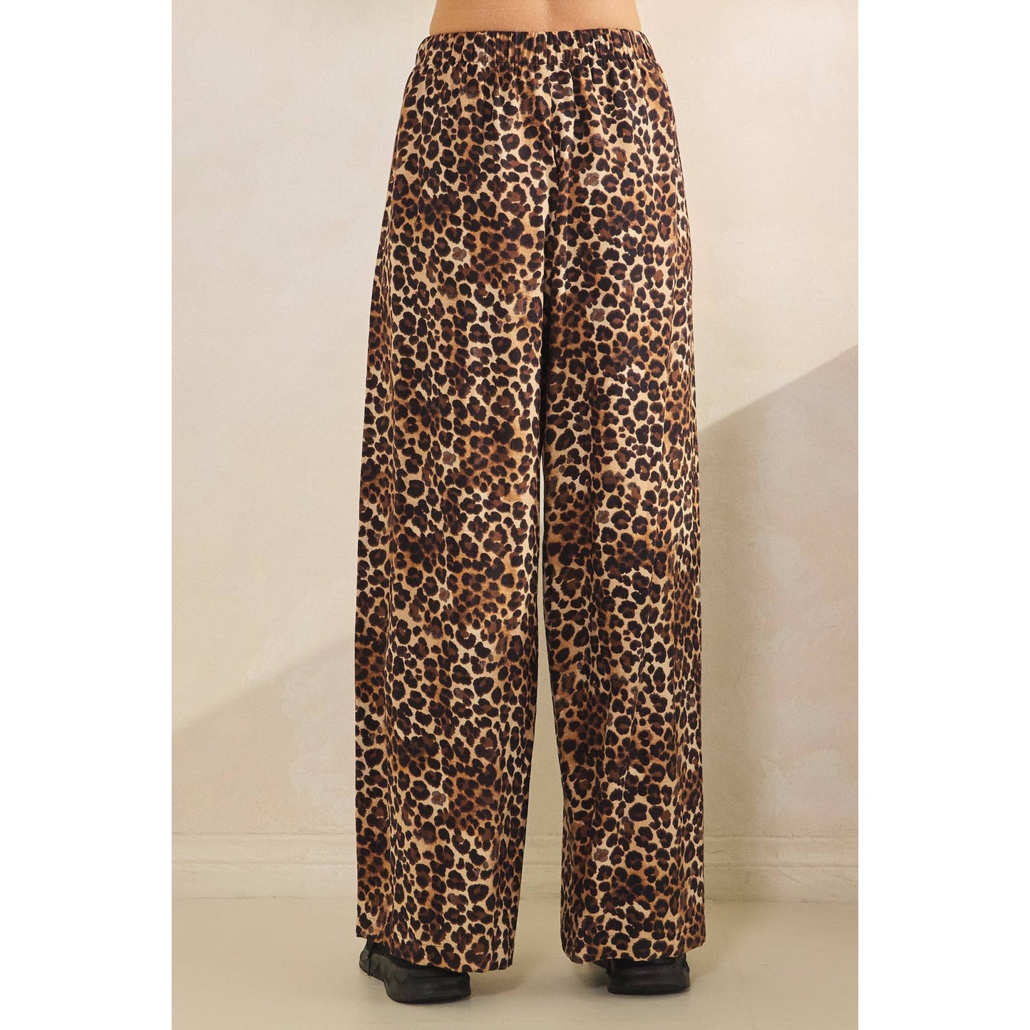 Leopard Star Striped Wide Pants