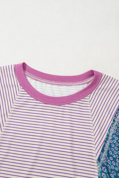 Stripe Floral Top