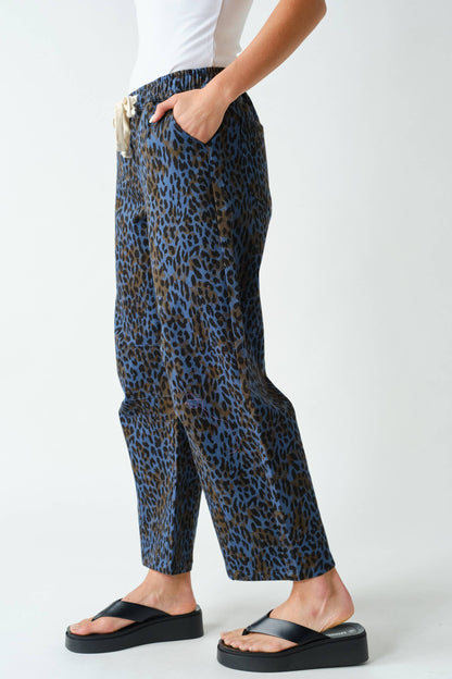 Leopard Lounge Wide-Leg Pants