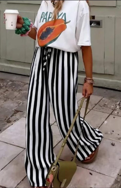Flowy Striped Pants
