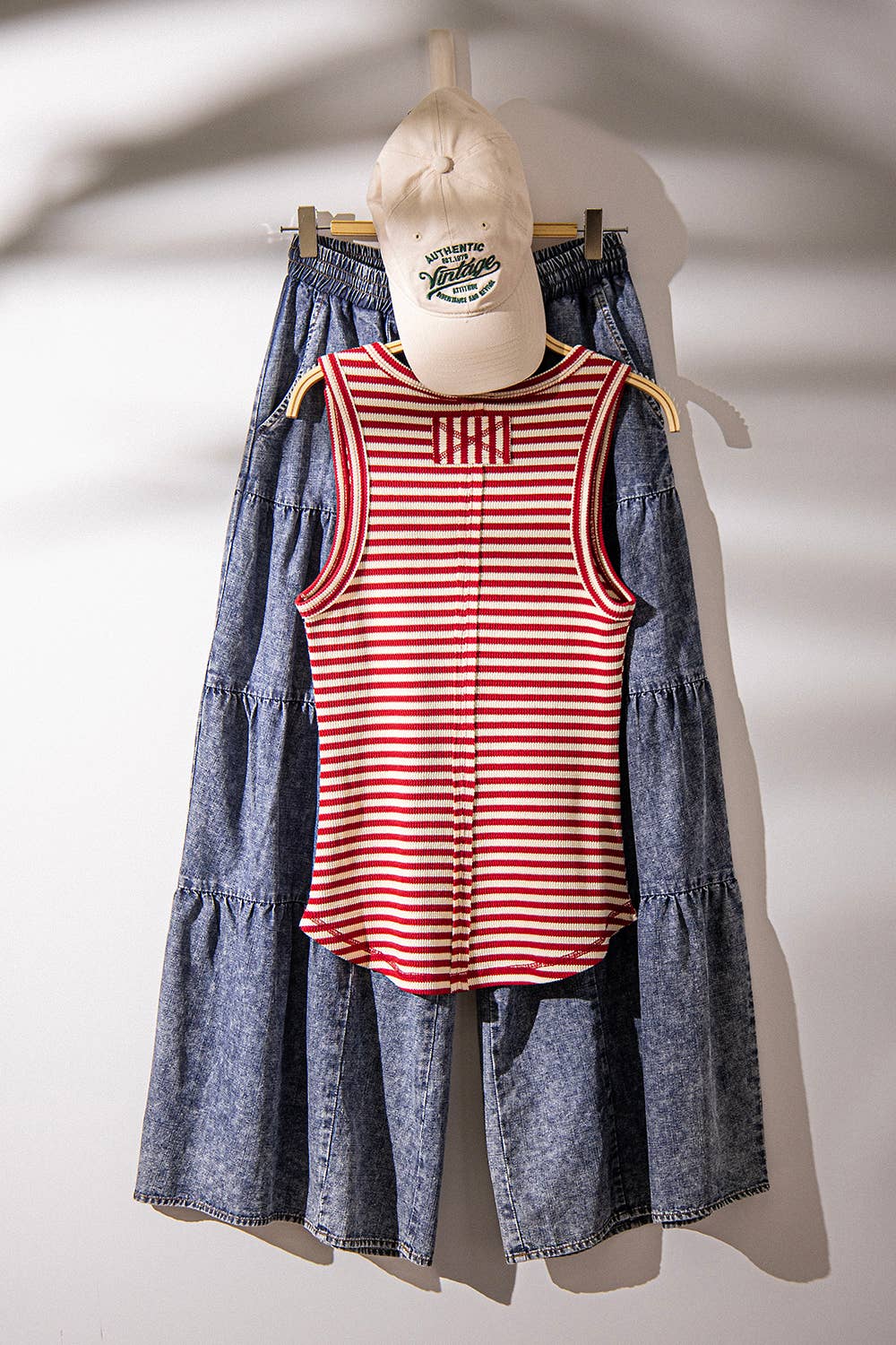 Striped Button Down Tank