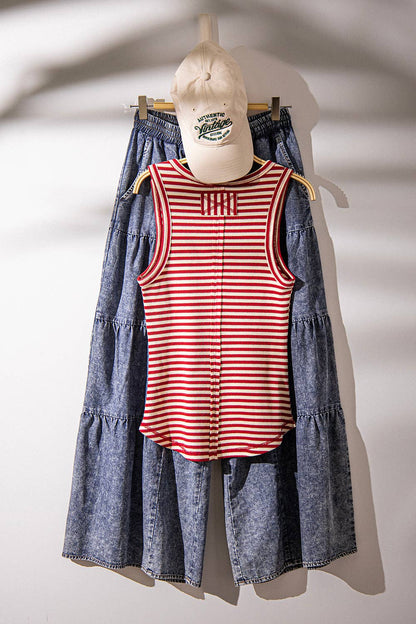 Striped Button Down Tank