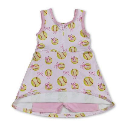softball bow girls active wear dress
