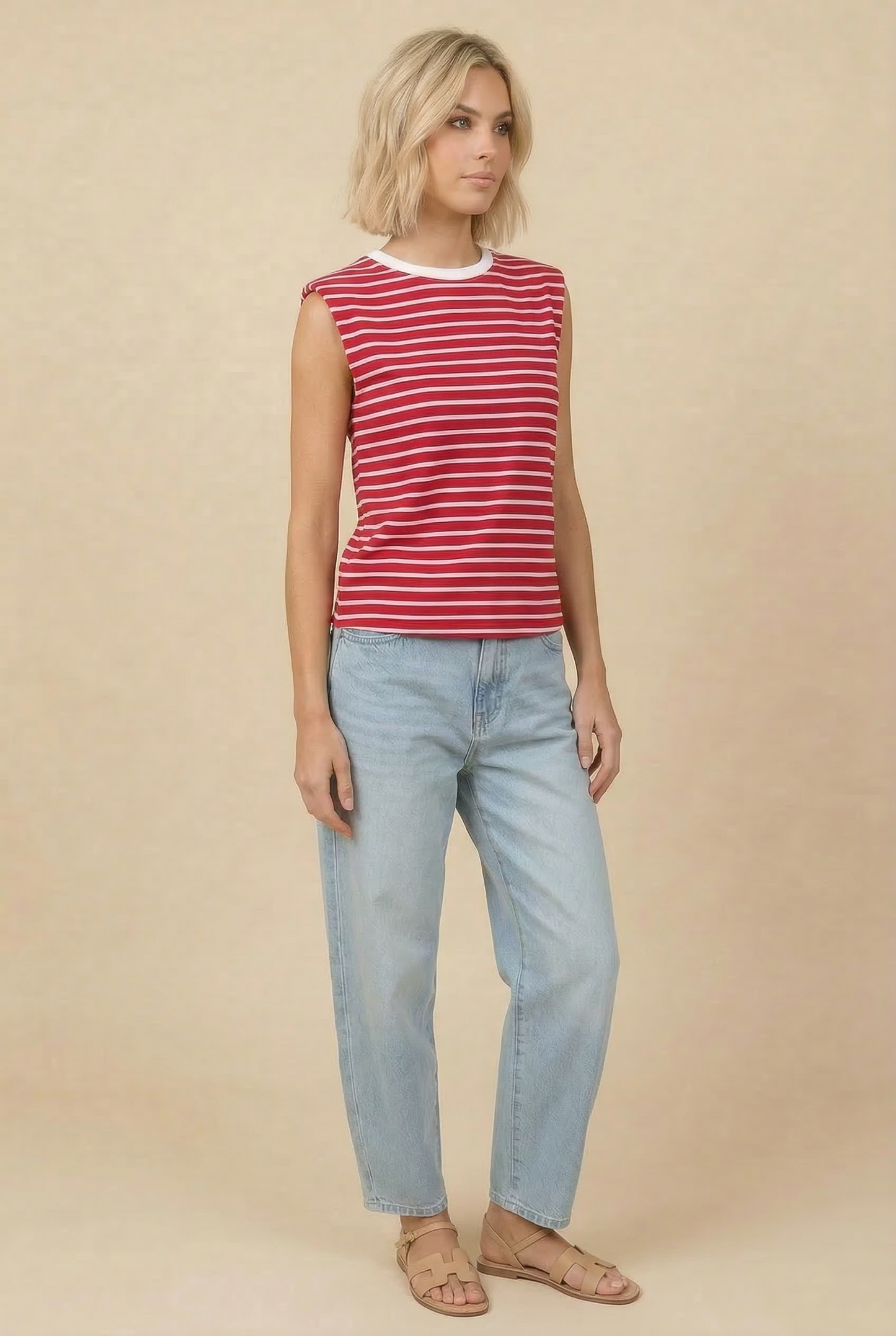 Striped Sleeveless Tank