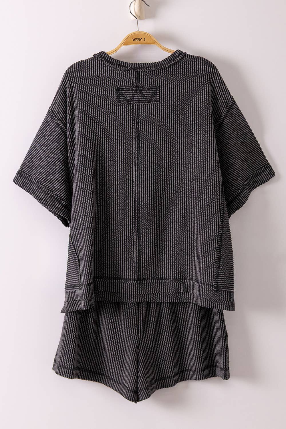 Ribbed Knit Shorts Set