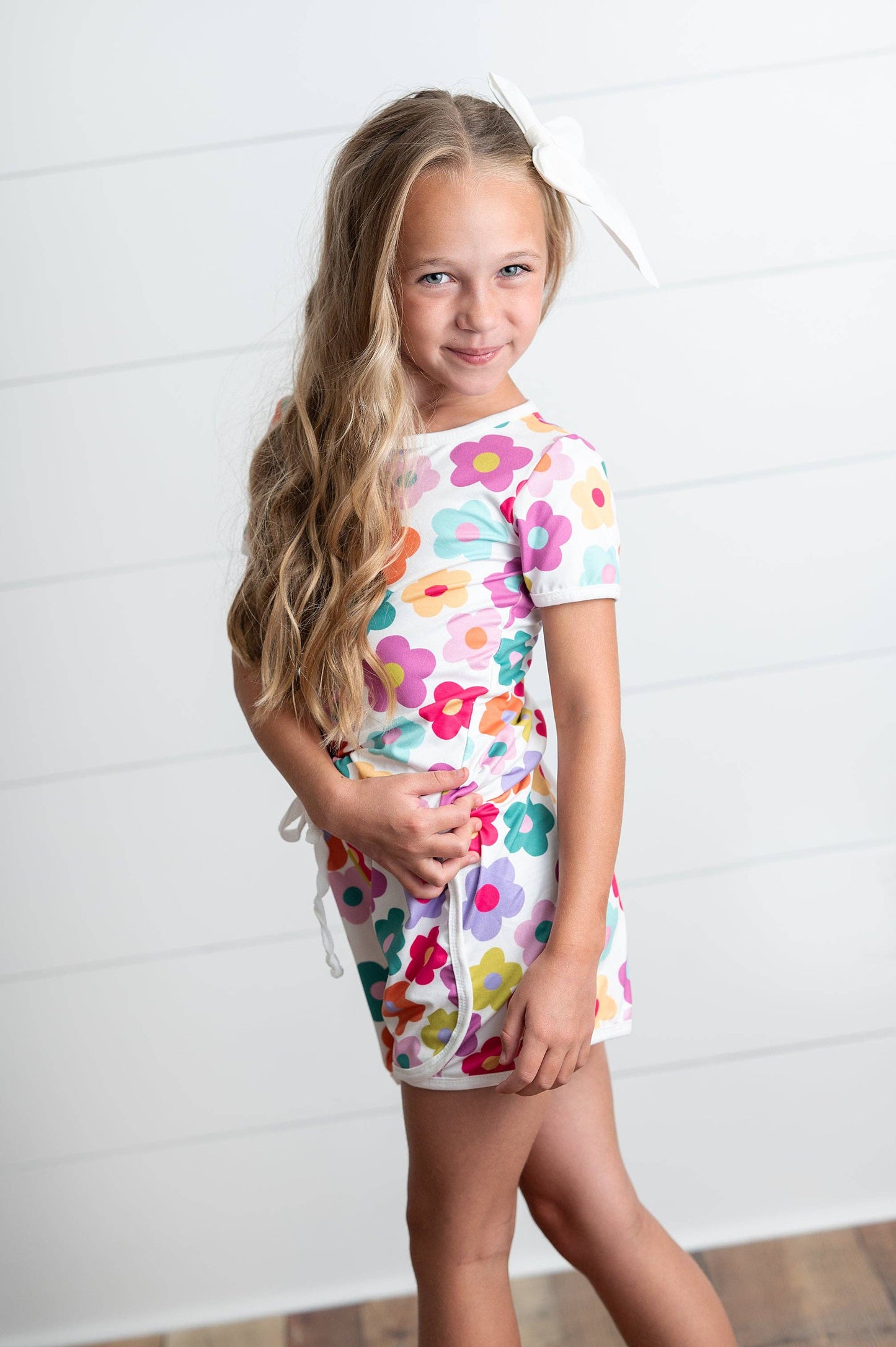 Girls Flower Spring Summer Short Set