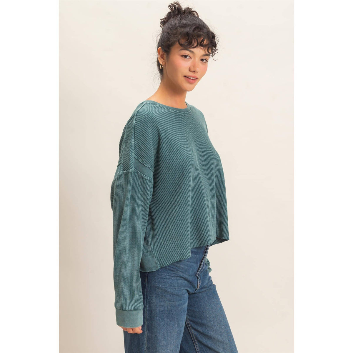 Waffle Open Back Top