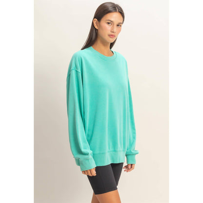 Mineral Washed Crew Neck Sweatshirt