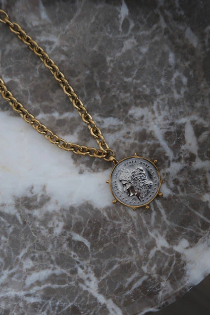 ChanSutt TWO TONED COIN NECKLACE