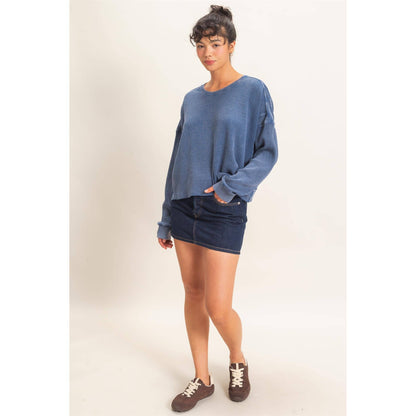 Waffle Open Back Top